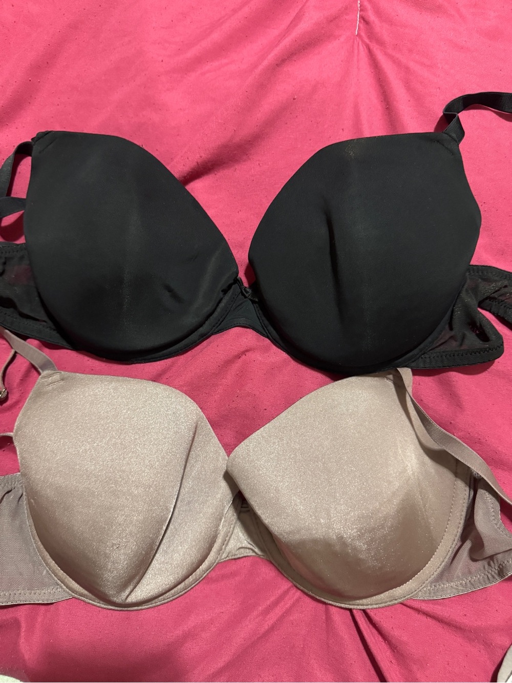 Primark Black and Nude Smooth T-Shirt Bras - Pack of 2, 36C